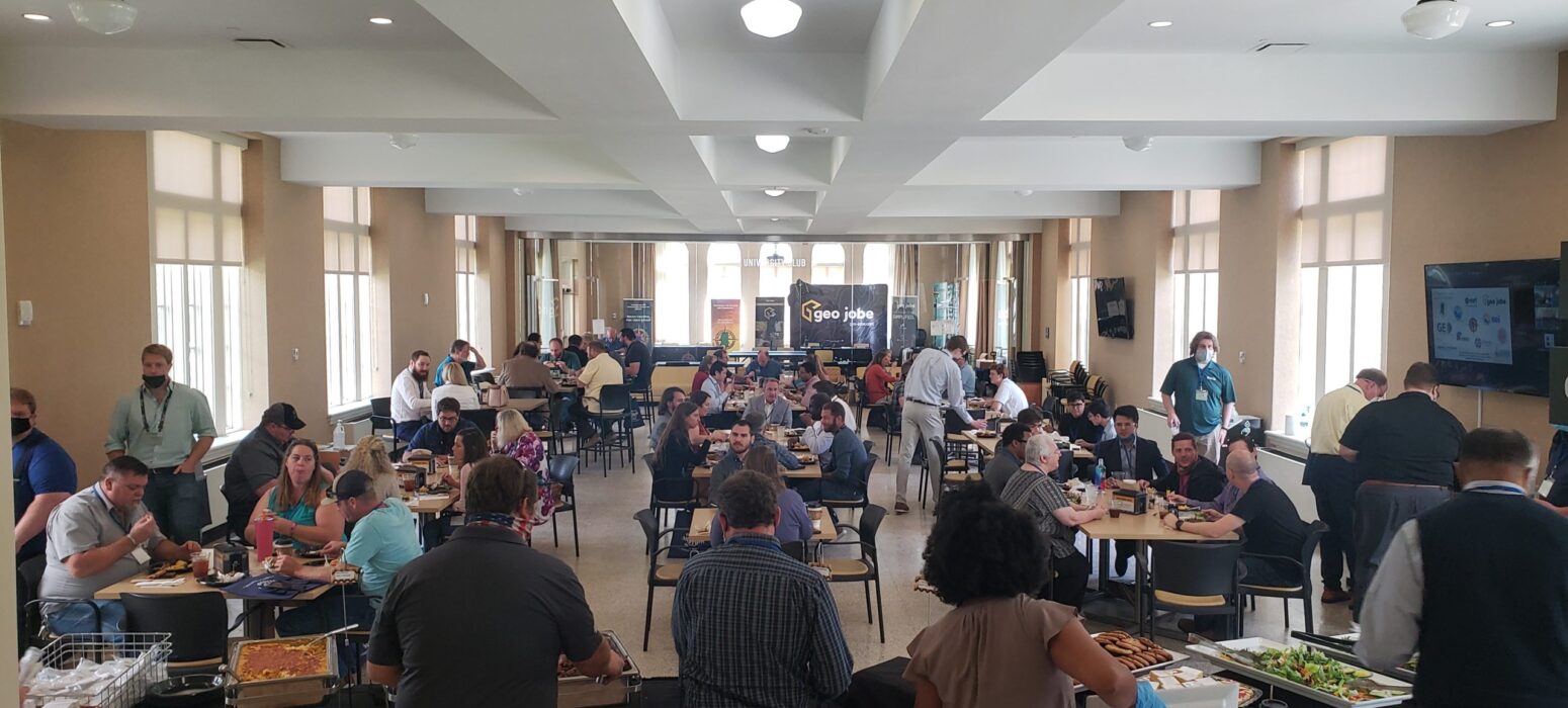 MAST members enjoying lunch and networking at the Mississippi Geospatial Conference in 2021